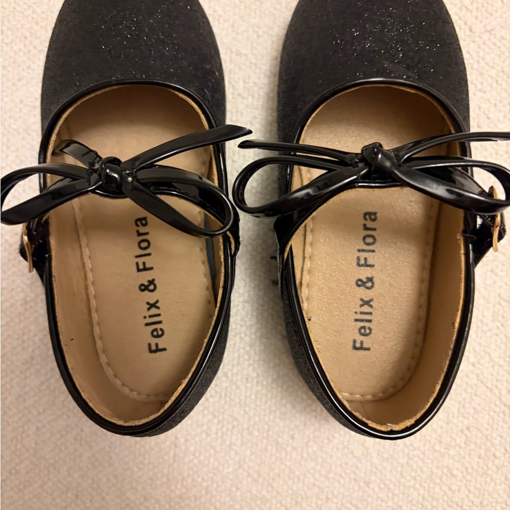 Felix & Flora Elegant Black Kids Dress Shoes